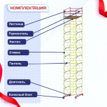 Вышка-тура  ВСП 2.0х2.0, Н-13.6м - stroymarket66.ru - Казань