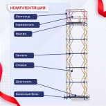 Вышка-тура  ВСП 0.7х1.6, Н-7.6м - stroymarket66.ru - Казань