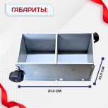 Форма кубическая для проверки бетона 2ФК 100, оцинкованная двухгнездовая - stroymarket66.ru - Казань