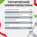 Лестница двухсекционная Alumet Ал 5208 - stroymarket66.ru - Казань