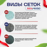 Сетка затеняющая зеленая 50% 4х50 м - stroymarket66.ru - Казань