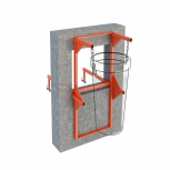 Мусоросброс кронштейн стеновой (оконный) - stroymarket66.ru - Казань