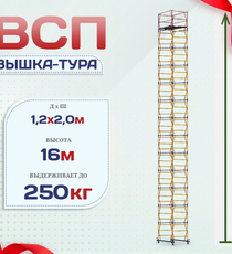 Вышка-тура  ВСП 1.2х2.0, Н-16.0м - stroymarket66.ru - Казань